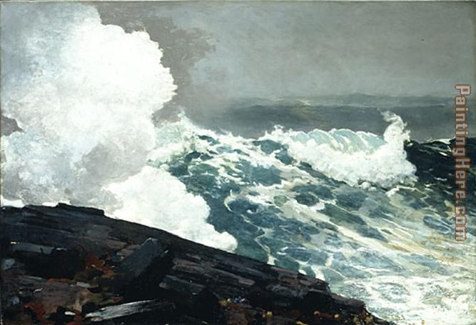 Northeaster painting - Winslow Homer Northeaster art painting